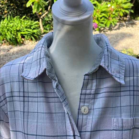 L.L. Bean COZY Lined Flannel Pink Gray and White Size L Jacket/ Shirt - Picture 3 of 16